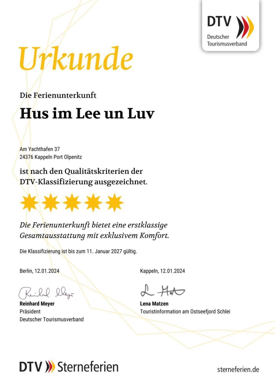 Villa Hus Im Lee Un Luv Olpenitz Exterior foto